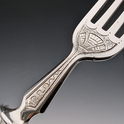 1861 British Antique Silver Plated Cutlery Set of 6 Elkington Wooden Box